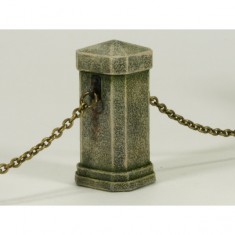 1/35 Bollard Type A (4 resin bollards, 20cm Chain & 10 rings)