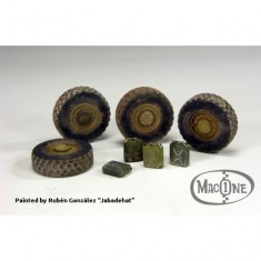 1/48 Supacat Jackal Wheels (4pcs) & Jerrycans (4pcs) for Airfix kit