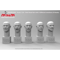 1/24 Bald Heads Set with Different Emotions #2