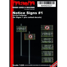 1/24 German Notice Signs (no fishing etc.)