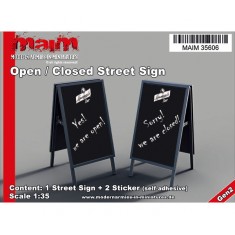 1/35 Billboard / Werbetafel (Text: open / closed)