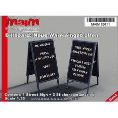 1/35 Billboard/Werbetafel (Text German: Angebote/Waren = Offers/Goods)