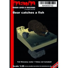 1/35 Bear Catches A Fish (full Diorama)