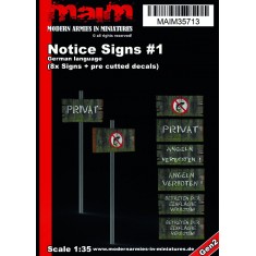 1/35 German Notice Signs #1 (no fishing etc.)