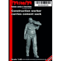 1/48 Construction Worker with Cement Bag