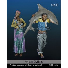 1/35 African Civilians: Woman & Somali Fisherman (2 figures)