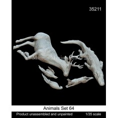 1/35 Wild Canines and Deer Remains Diorama Set #64