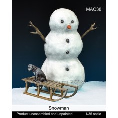 1/35 Snowman and Sled Diorama Accessories Set