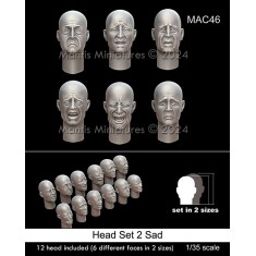 1/35 Sad Figure Heads Set (12pcs)