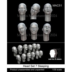 1/35 Sleeping Figure Heads Set (12pcs)