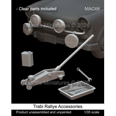 1/35 Trabant Rally Car Accessories Set with Clear Parts