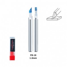 1.8mm Tungsten Steel Push Broach (Chisel) Shank Dia: 3.175mm