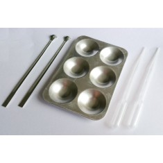 Paint Pallet (6 Wells), Stirrer (2pcs) & 3ml Droppers (2pcs)