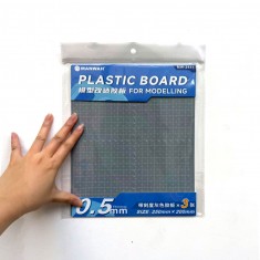 Plastic Board HIPS Grey (200mm x 250mm x 0.5mm, 3Sheets)