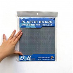 Plastic Board HIPS Grey (200mm x 250mm x 0.8mm, 3Sheets)