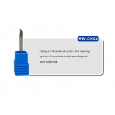 Carving Knife 0.4mm Tungsten Steel Hook Broach (3.175mm x 3.8mm)