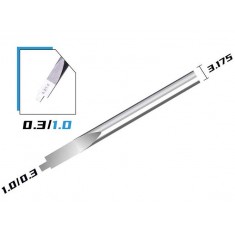 Gap Scraper For Modelling (Top 0.3mm 1.0mm, End 3.175mm, L 3.8mm)