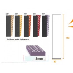 Sanding Sponge Set #180 #280 #400 #600 #800 (110x20x5mm, 5pcs)