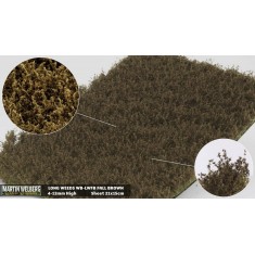 Long Weeds Tufts - Fall/Winter Brown (Grass length 4-12 mm, 210 x 150 mm)