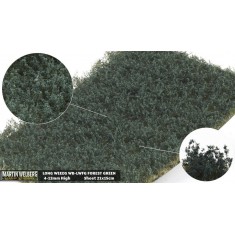 Long Weeds Tufts - Forest Green (Grass length 4-12 mm, 210 x 150 mm)