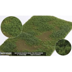Rough Meadow Mat - Weeds Summer B (Grass length: 2-4.5 mm, 300 x 210 mm)