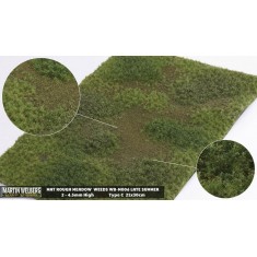 Rough Meadow Mat - Late Summer Weeds C (Grass length: 2-4.5 mm, 300 x 210 mm)