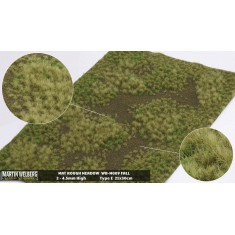 Rough Meadow Mat - Fall E (Grass length: 2-4.5 mm, 300 x 210 mm)