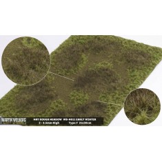 Rough Meadow Mat - Winter F (Grass length: 2-4.5 mm, 300 x 210 mm)