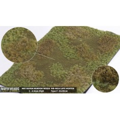 Rough Meadow Mat - Weeds Winter G (Grass length: 2-4.5 mm, 300 x 210 mm)