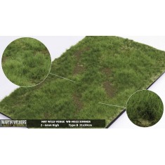 Wild Verge Mat - Summer B (Grass length: 2-6 mm, 300 x 210 mm)