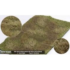 Wild Verge Mat - Winter Weeds G (Grass length: 2-6 mm, 300 x 210 mm)
