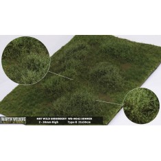 Wild Shrubbery Mat - Summer B (Grass length: 2-30 mm, 300 x 210 mm)