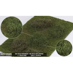 Wild Shrubbery Mat - Late Summer C (Grass length: 2-30 mm, 300 x 210 mm)