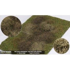 Wild Shrubbery Mat - Late Winter G (Grass length: 2-30 mm, 300 x 210 mm)