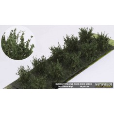 Bushes #Summer/Fall Dark Green Type A (10pcs, Grass length 20-30 mm, sheet 180x60 mm)