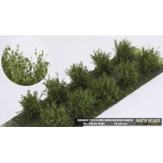 Bushes #Spring/Summer Medium Green Type A (10pcs, Grass length 20-30 mm, sheet 180x60 mm)