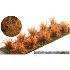 Bushes #Fall Orange Type A (Grass length 20-30mm, 10pcs)