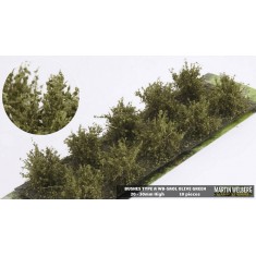 Bushes #Summer/Fall Olive Green Type A (10pcs, Grass length 20-30 mm, sheet 180x60 mm)