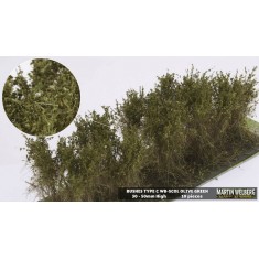 Bushes Summer/Fall Olive Green Type C (10pcs, Height 40-50 mm, sheet 180x60 mm)