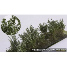 Bushes White Type C (10pcs, Height 40-50 mm, sheet 180x60 mm)