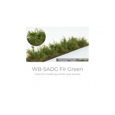 Bushes Fir Green Type D (10pcs, Height 20-30 mm, sheet 180x60 mm)