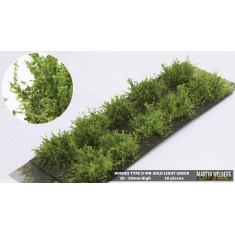 Bushes Spring/Summer Light Green Type D (10pcs, Height 20-30 mm, sheet 180x60 mm)