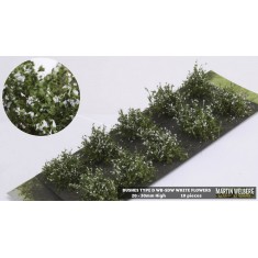 Bushes #White Type D (Grass length 20-30mm, 10pcs)