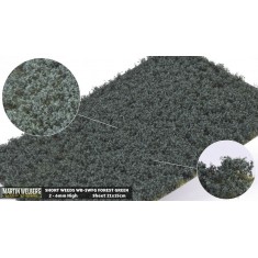 Short Weeds Tufts - Forest Green (Grass length 2-6 mm, sheet 210 x 150 mm)