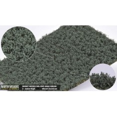 Short Weeds Tufts - Sage Green (Grass length 2-6 mm, sheet 210 x 150 mm)