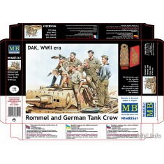 1/35 WWII DAK Rommel and German Tank Crew (6 Figures)