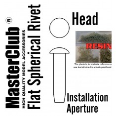 Flat Spherical Rivet #Head Dia.: 0.4mm, Installation Aperture Dia.: 0.3mm (200pcs)
