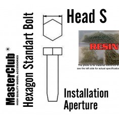 Hexagon Standart Bolt #Head S Dia.: 1.0mm, Installation Aperture Dia.: 0.8mm (100pcs)