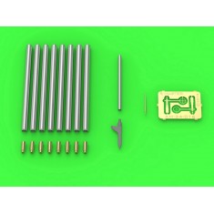 1/24 P-47 Thunderbolt Detail set - Browning .50 Blast Tubes, Gunsight & Pitot Tube