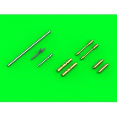 1/32 F4F-3 Wildcat Late - .50 Browning Gun Barrels with Round Holes & Pitot Tube (Two Options)
